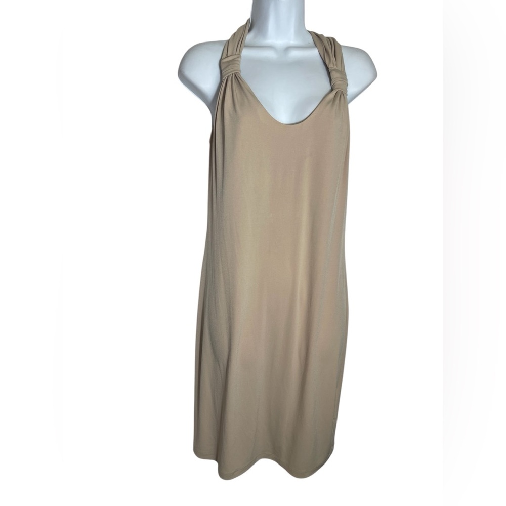 Boston Proper Dress size 6 light beige Halter Sleeveless Dress PERFECT